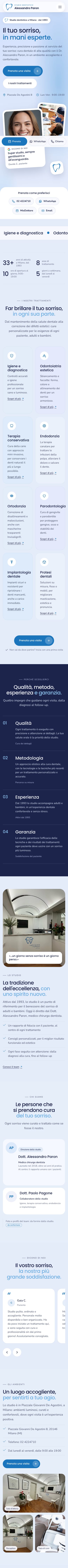 Il nuovo sito su smartphone